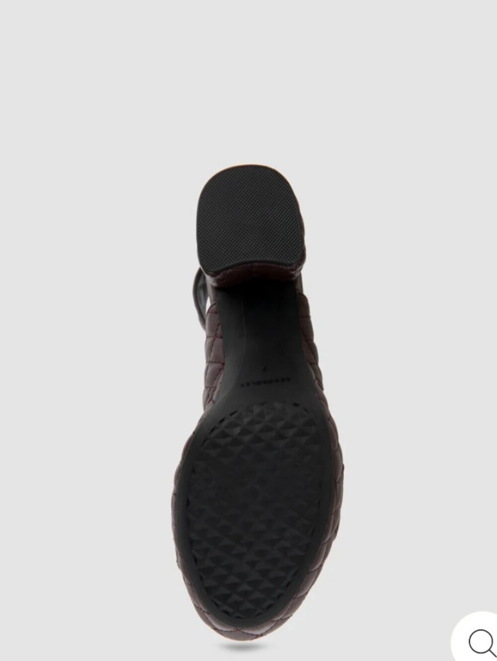 AEROSOLES Quilted Block Heel Sandal in Deep Aubergine - Picture 5 of 9